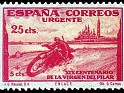 Spain 1940 Pilar Virgin 25 + 5 CTS Multicolor Edifil 903